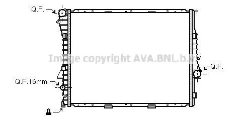 Радіатор, Система охолодження двигуна CLEVER FIT AVA COOLING BWA2275 (фото 1)