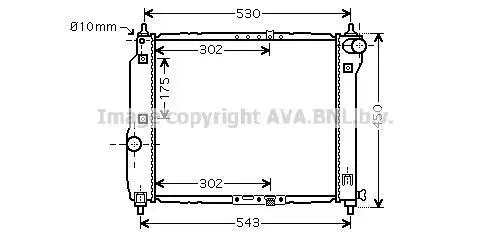 Радіатор, Система охолодження двигуна CLEVER FIT AVA COOLING DWA2066 (фото 1)
