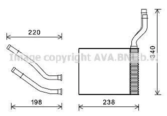 Теплообмінник система опалення салону AVA COOLING FD6464