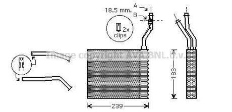 Теплообмінник, система опалення салону CLEVER FIT AVA COOLING FDA6364