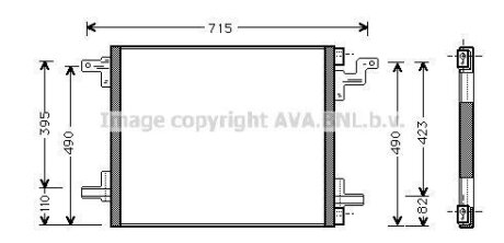 Радіатор кодиціонера CLEVER FIT AVA COOLING MS5270