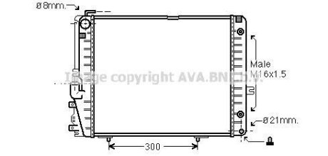 Радіатор, Система охолодження двигуна CLEVER FIT AVA COOLING MSA2072