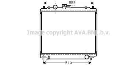 Радіатор системи охолодження двигуна AVA COOLING MT2109