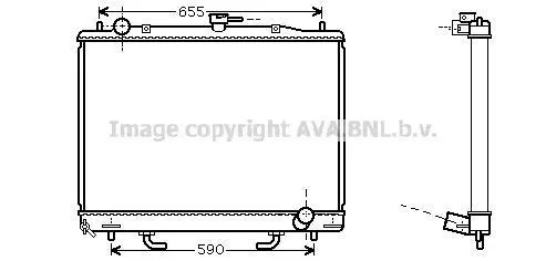 Радіатор, Система охолодження двигуна CLEVER FIT AVA COOLING MT2163 (фото 1)