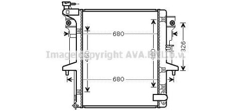 Радіатор, Система охолодження двигуна CLEVER FIT AVA COOLING MTA2202