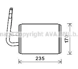 Теплообмінник, система опалення салону CLEVER FIT AVA COOLING MZA6268