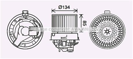 Вентилятор салону AVA COOLING RT8635