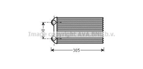 Теплообмінник, система опалення салону AVA COOLING RTA6439