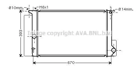 Радіатор, Система охолодження двигуна CLEVER FIT AVA COOLING TOA2397 (фото 1)