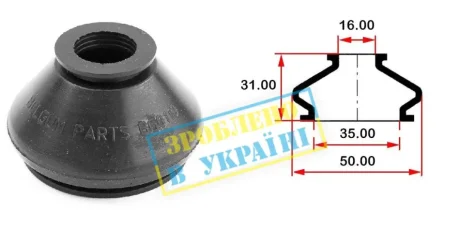 Пильник опори кульової рульового наконечника (універсальний) (35х16x31) BELGUM PARTS BG0110