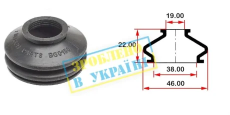 Пильник опори кульової рульового наконечника (20х38) BELGUM PARTS BG0150