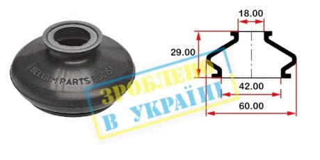 Пильник опори кульової рульового наконечника (42x18x29) BELGUM PARTS BG0151