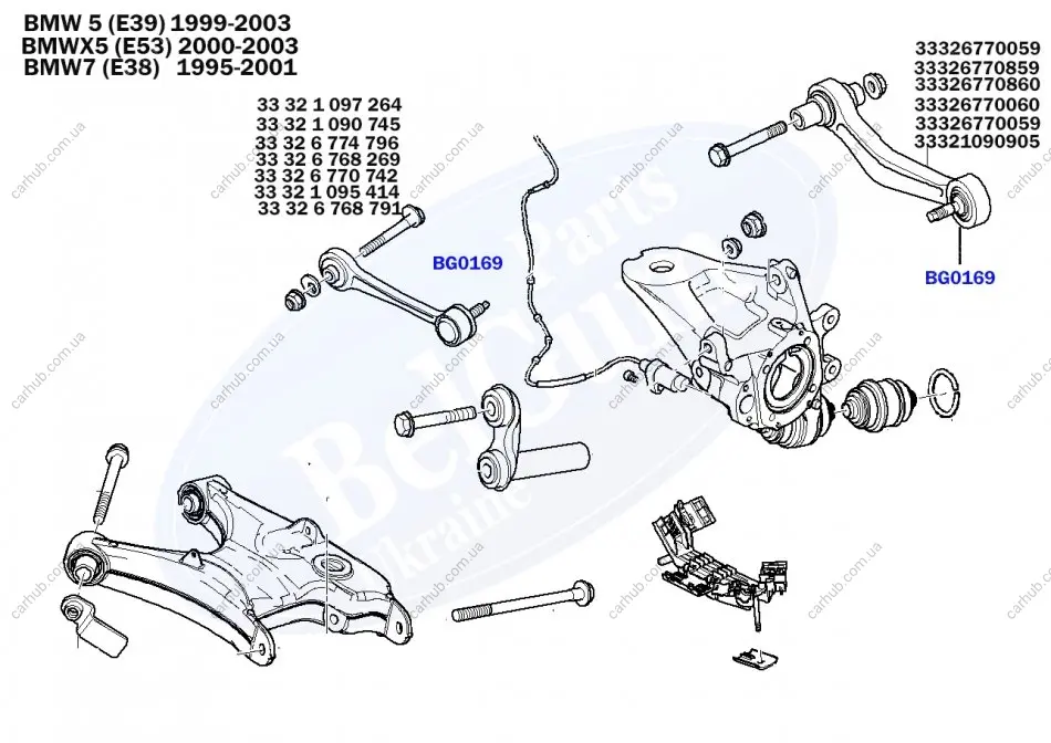 Пильник опори кульової BMW 5 (E39) 95-03/7 (E38) 96-01/X5(E53) BELGUM PARTS BG0169 (фото 1)