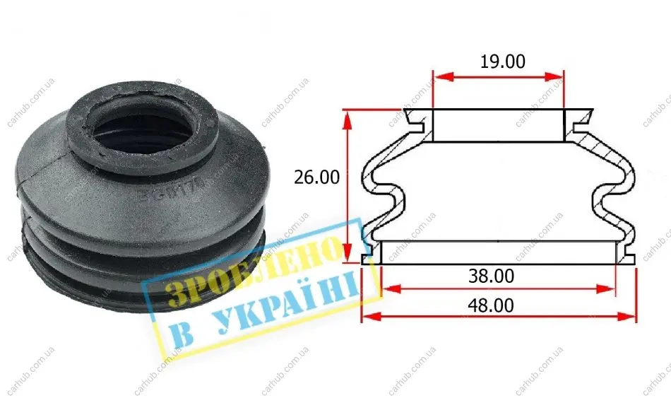 Пильник опори кульової Ford Fusion 13-19 (США) BELGUM PARTS BG0170 (фото 1)