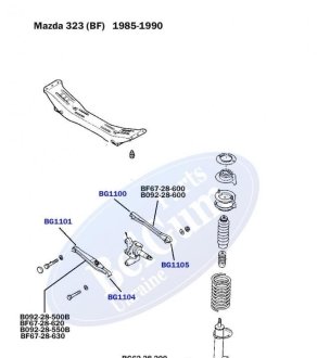 Сайлентблок рычага (заднего) Mazda 323/626 85-94 (d=20mm) (поперечного)) BELGUM PARTS BG1100 (фото 1)