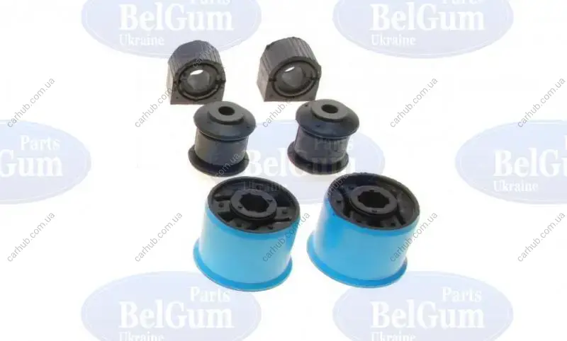Комплект передньої підвіски VW Caddy/Golf/Passat/Tiguan/Touran 05- (d=23mm) (4 сайлент.важ/2 втулк.стаб. d=23mm) BELGUM PARTS BGKIT-8 (фото 1)