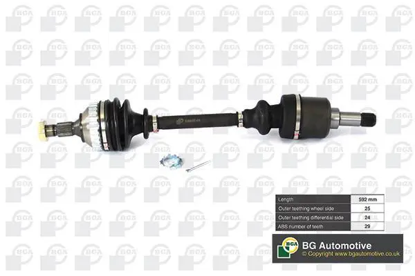 Піввісь Berlingo 2.0HDI 00-07 Л. BGA DS1414LA (фото 1)
