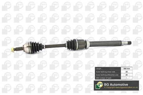 Піввісь Focus 1.6/1.8/2.0 TDDI 98-04 Пр. BGA DS2302R