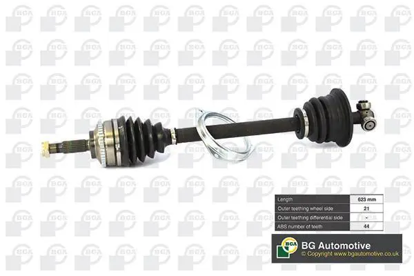 Привідний вал (21z L623mm) Лів. Kangoo 1.2-1.6/1.9D +ABS44z BGA DS7300LA (фото 1)