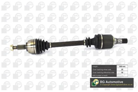 Піввісь Megane/Scenic 2.0/1.9dCi Л. 03-09 BGA DS7331LA