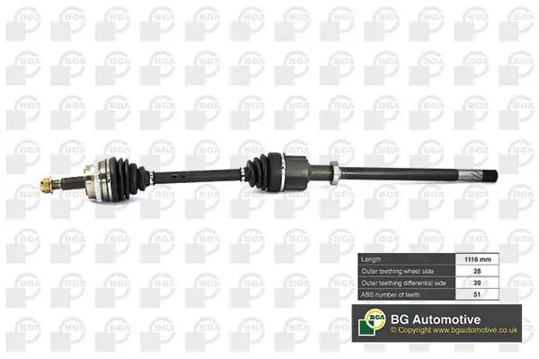 Піввісь Master/Movano 2.5dCi 06-10 Пр. (+ABS) BGA DS7352R (фото 1)