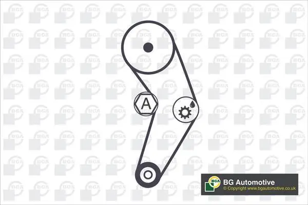 Комплект ГРМ VW Caddy/T5 1.6/2.0 03-15 BGA TB0110K (фото 1)