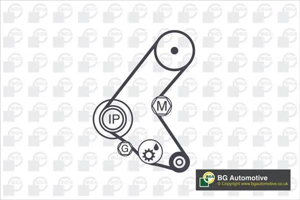 Комплект ГРМ Opel Astra G/Corsa C/Combo 1.7 00- BGA TB9507K (фото 1)