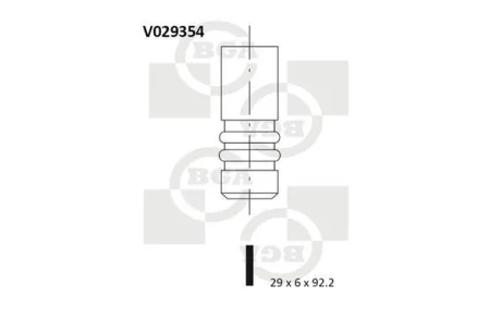 Клапан випуск OPEL Astra/Omega/Vectra 1.8-3.2i 98- BGA V029354