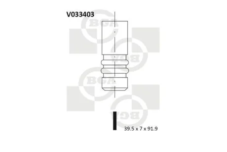 Клапан впуск. T5/Passat 2.0 i 00- BGA V033403
