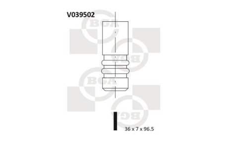 Клапан впуск Caddy II 1.9 SDi 95- BGA V039502