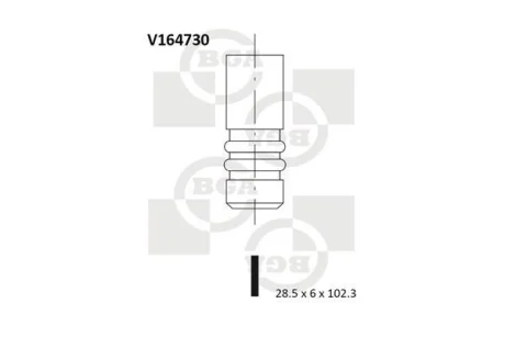 Клапан впускний Mercedes Benz OM642 BGA V164730