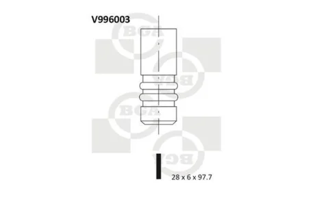Клапан випуск. Connect 1.8 i 16V 02- BGA V996003