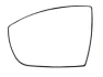 Скло дзеркала зовнішнього лів (асферичне, обігрів) FORD C-MAX II, GALAXY MK2, GRAND C-MAX, KUGA I, S-MAX WA6 05.06-12.19 BLIC 6102-02-1211132P (фото 1)