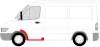 Поріг передн лів (з ремонтною частиною крила і стійки) MERCEDES SPRINTER 901, 902, 903, 904, 905 VW LT II 01.95-07.06 BLIC 6505-06-3546051P (фото 2)