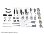 Монтажний набір гальмівних колодок задн JEEP CHEROKEE, WRANGLER I, WRANGLER II 2.1D-4.0 10.84-04.07 BLUE PRINT ADA1041506 (фото 1)