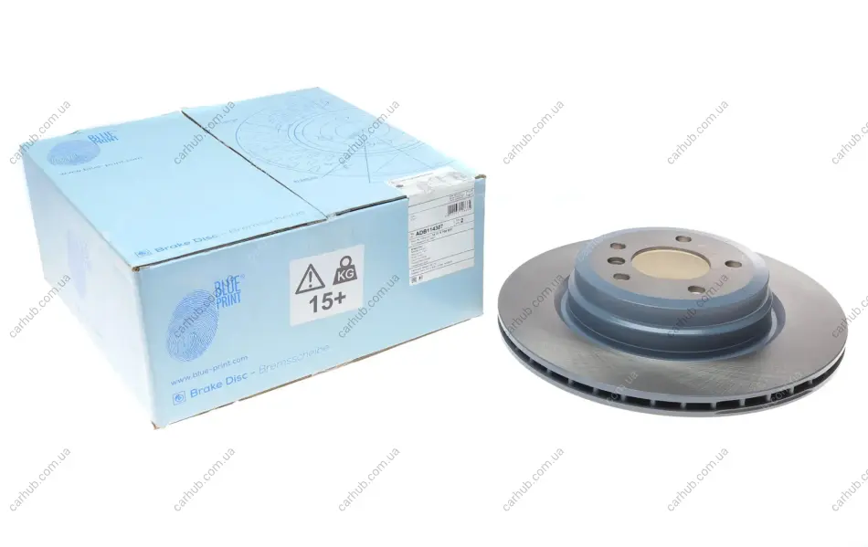 Диск гальмівний (задній) BMW 3 (E90/E91/E92) 2.5-3.0/2.0-3.0 D 04-11 (336x22) (з покриттям) BLUE PRINT ADB114307 (фото 1)
