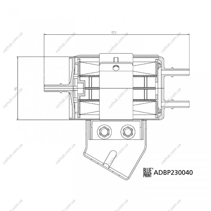 Фільтр паливний SsangYong Korando 2.0 12- BLUE PRINT ADBP230040 (фото 1)