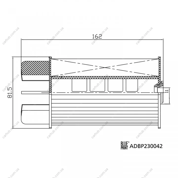 Паливний фільтр MERCEDES MARCO POLO CAMPER (W447), VITO MIXTO (DOUBLE CABIN), VITO TOURER (W447), VITO (W447), X (470) FIAT TALENTO NISSAN INTERSTAR, NAVARA NP300, NV300 1.6D-2.5D 02.10- BLUE PRINT ADBP230042 (фото 1)