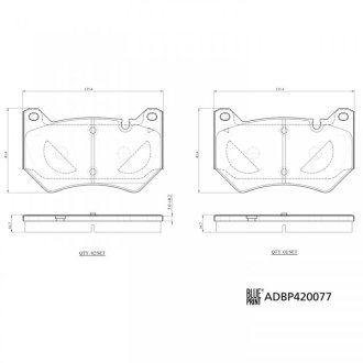 Колодки гальмівні (передні) Audi Q5 17- BLUE PRINT ADBP420077