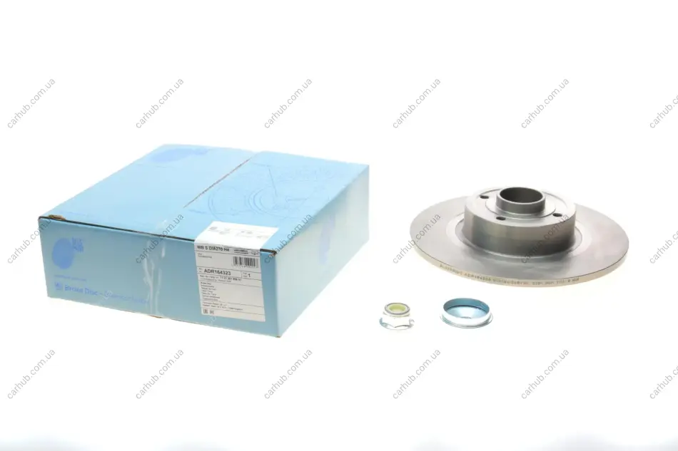 Диск гальмівний (задній) Renault Scenic II/Megane II 03-10 (270х10) (+ABS) (з підшипником) BLUE PRINT ADR164323 (фото 1)