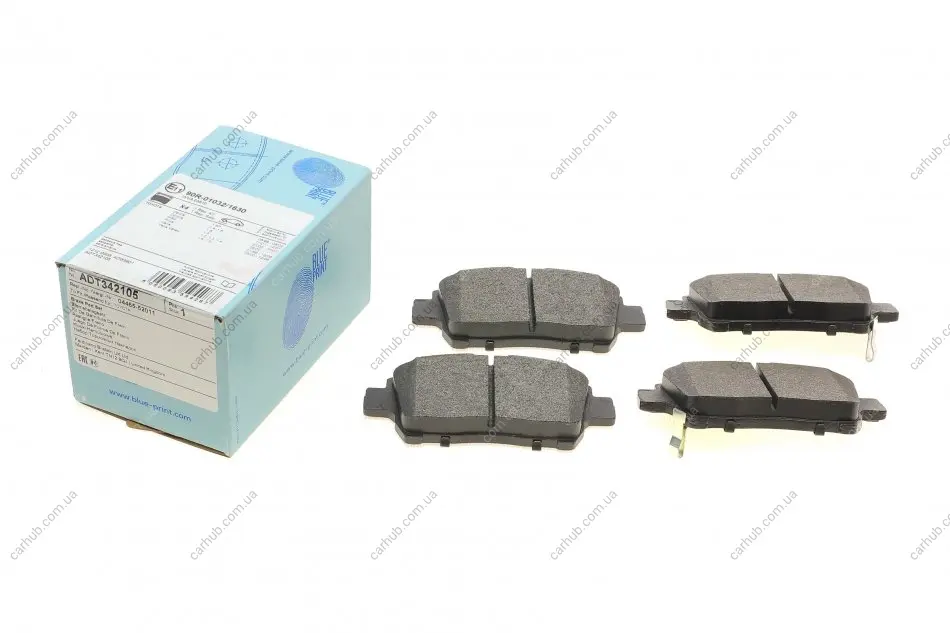 Колодки гальмівні (передні) Toyota Corolla 01-08/Prius 00-04/Yaris 99-05 BLUE PRINT ADT342105 (фото 1)