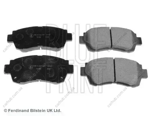Комплект гальмівних колодок передн, LEXUS ES, LS TOYOTA AVALON, CAMRY, CELICA, MARK II IX, MARK II VIII 2.0-4.0 12.89-11.04 BLUE PRINT ADT34283 (фото 1)