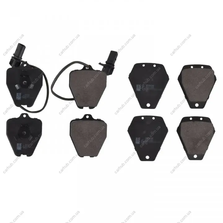 Комплект гальмівних колодок передн, AUDI A6 C4, A6 C5, A8 D2 2.5D-4.2 03.94-01.05 BLUE PRINT ADV184288 (фото 1)