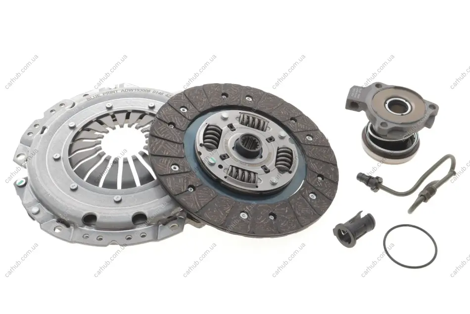 Комплект зчеплення Opel Combo/Astra G-H/Meriva/Vectra B-C/Zafira 1.6-1.8 (d=206mm/z=14) (+вижимний) BLUE PRINT ADW193048 (фото 1)
