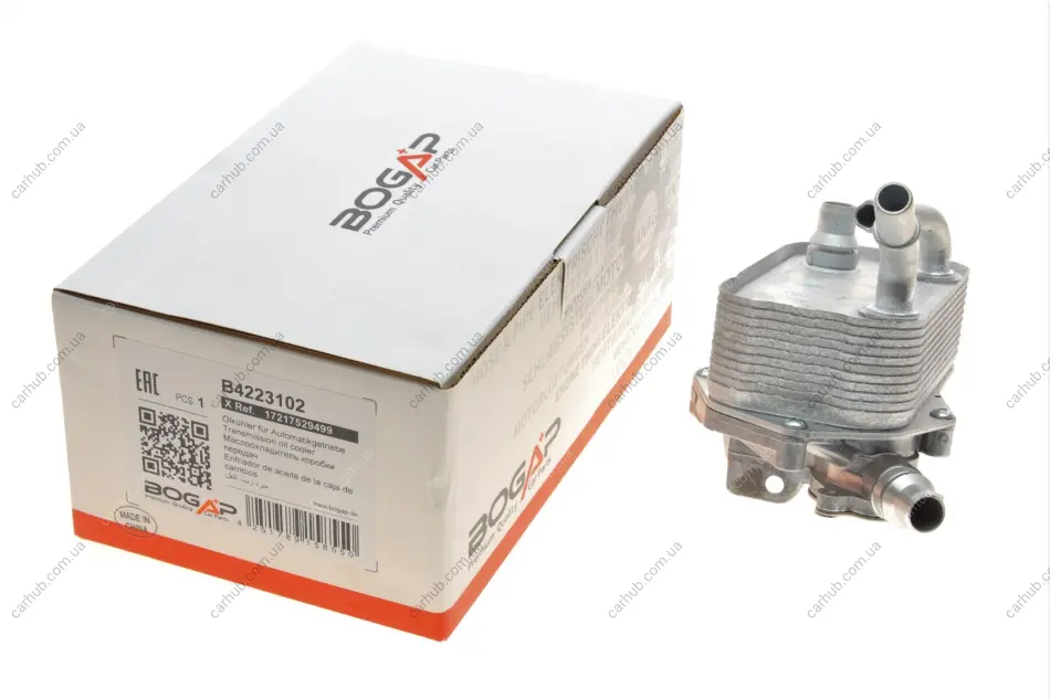 Радіатор масляний АКПП BMW 1(E81-88)/3(E90-93) 1.6-3.0D 04-15 (теплообмінник) BOGAP B4223102 (фото 1)