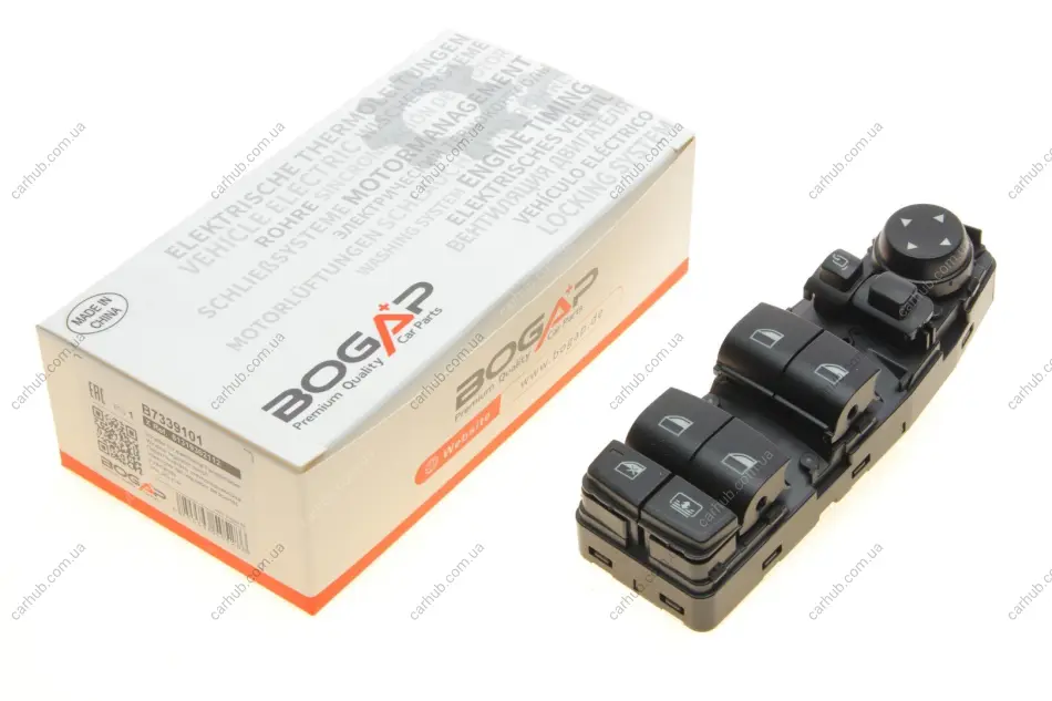 Кнопка склопідйомника (L) BMW 3 (F30/F80) 11- B38/B46/B47/B48/B58/N13/N20/N26/N47/N55 (блок) BOGAP B7339101 (фото 1)