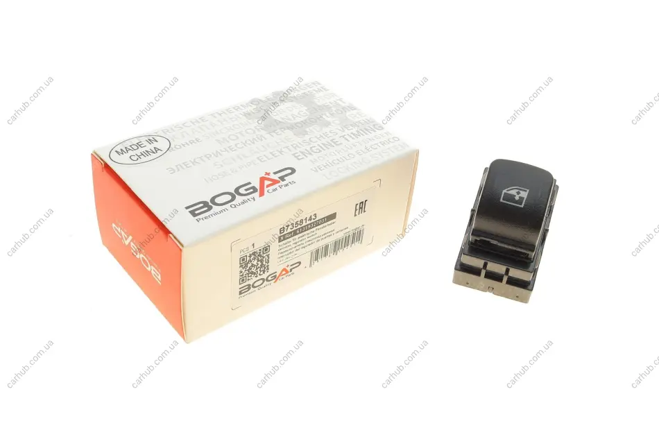 Кнопка склопідіймача BMW 3 (G20/G80/G28)/5 (G30/F90) 15- B46/B47/B48/B57/B58/N63 BOGAP B7358143 (фото 1)