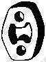 Елемент кріплення випускної системи AUDI A1, A2, A3, TT FIAT PANDA FORD FIESTA V, FUSION, GALAXY I, TRANSIT HYUNDAI TUCSON MAZDA 2 SEAT ALHAMBRA, ALTEA, AROSA, CORDOBA 1.0-Electric 08.91- BOSAL 255047