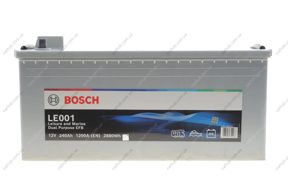 Акумуляторна батарея 240Ah/1200A (518x274x242/+L/B0) Dual Purpose EFB (Водний транспорт/Кемпінг) BOSCH 0 092 LE0 010 (фото 1)