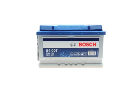 Акумулятор 12В 72Агод./680А S4 (R+ стандартні клеми) 278x175x175 (пусковий) BOSCH 0 092 S40 070